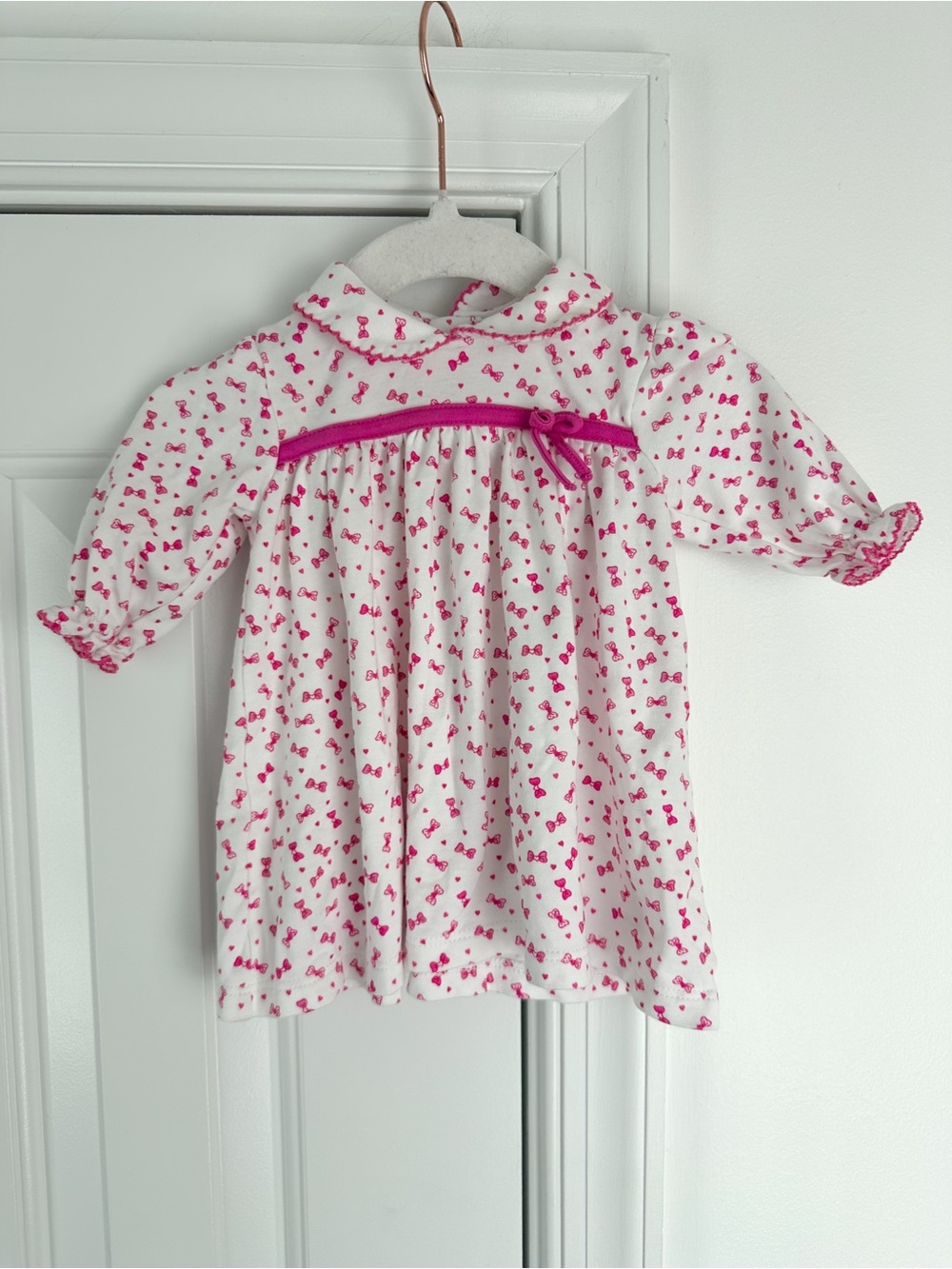 Kissy Kissy pink bow dress new without tags 0-3m
